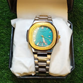 Patek Philippe Green Dial – Master Copy | Two-Tone Silver & Gold Strap | Master Lock